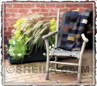 welcoming still life with rocking chair